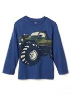 Gap Graphic Long Sleeve Tee - Blue Track
