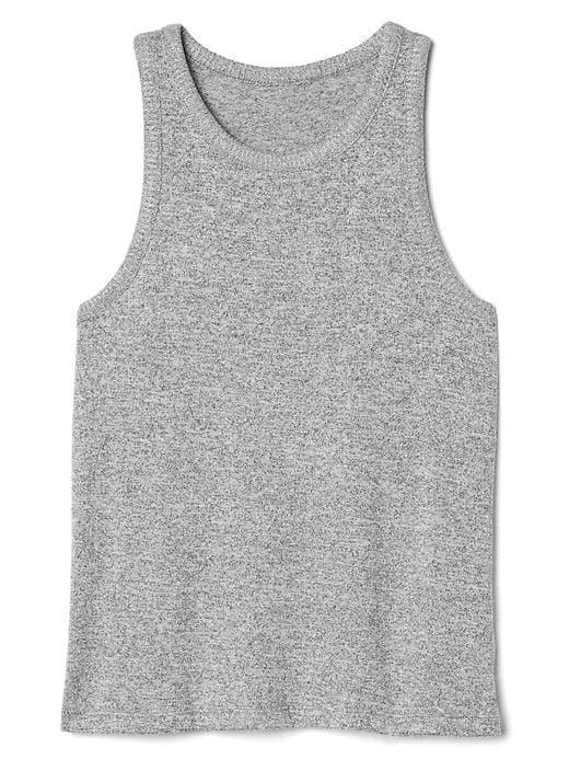 Gap Women Softspun Racerback Tank - Light Grey Marle