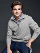 Gap Men Sun Wash Half Zip Sweatshirt - Heather Grey