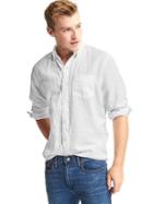 Gap Linen Cotton Standard Fit Shirt - White