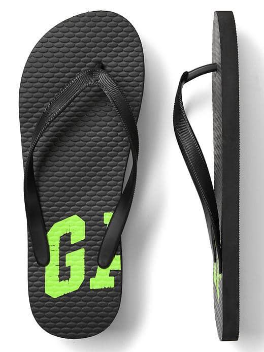 Gap Print Flip Flops - Black