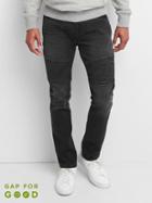 Gap Men Moto Skinny Fit Jeans Stretch - Black Wash