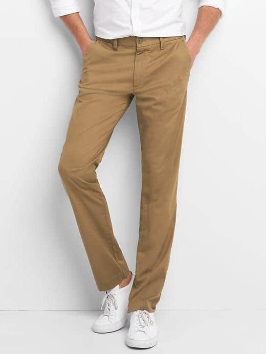 Gap Men Lightweight Slim Khaki - Maple Sugar