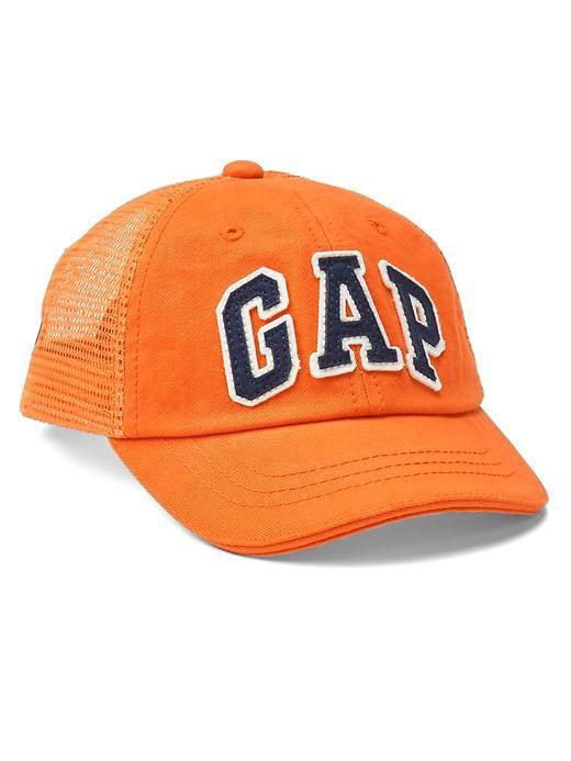 Gap Logo Mix Fabric Baseball Hat - Orange