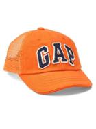Gap Logo Mix Fabric Baseball Hat - Orange