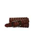 Gap Braided Leather Centerbar Belt - Brown