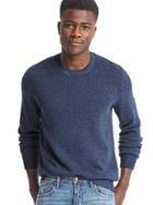 Gap Textured Crew Sweater - Navy Blue