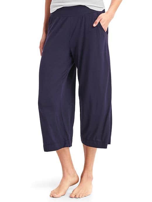 Gap Women Pure Body Modal Wide Leg Crop Pants - Dark Indigo