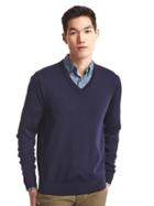 Gap Men Merino Wool Slim Fit Sweater - Navy