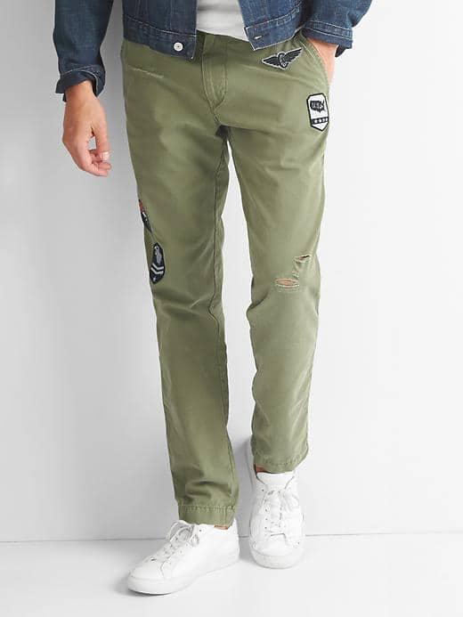 Gap Women Vintage Wash Slim Fit Khakis - Desert Cactus