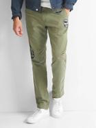 Gap Women Vintage Wash Slim Fit Khakis - Desert Cactus