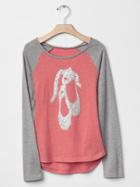 Gap Embellished Graphic Baseball Tee - Pink Reef 2