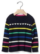 Gap Rainbow Stripe Sweater - Blue Galaxy