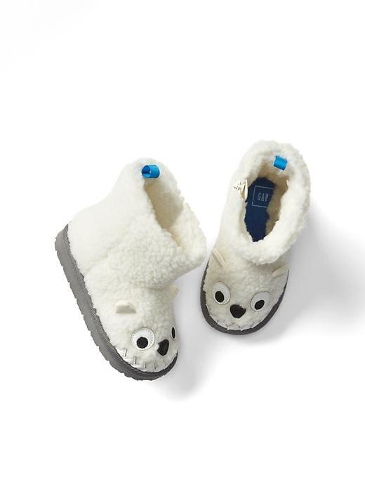 Gap Cozy Yeti Booties - Off White