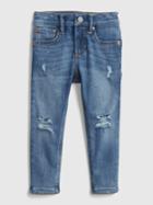 Toddler Destructed Skinny Jeans With Washwell3