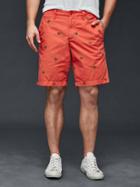 Gap Men Embroidered Everyday Shorts 10 - Red Palm