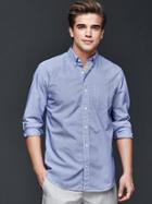 Gap Men True Wash Pinstripe Standard Fit Shirt - Imperial Blue