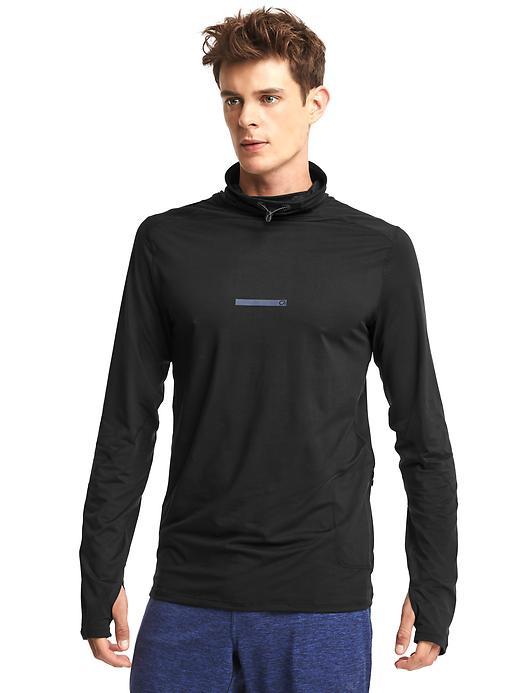 Gap Men Brushed Jersey Funnel Neck Pullover - True Black