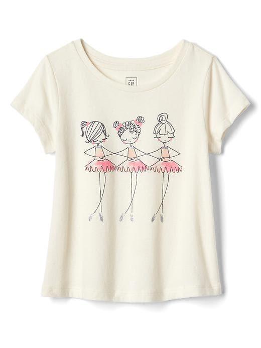 Gap Embellished Graphic Short Sleeve Tee - Ballerina