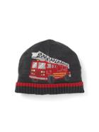 Gap Intarsia Fire Truck Beanie - Dark Charcoal Heather
