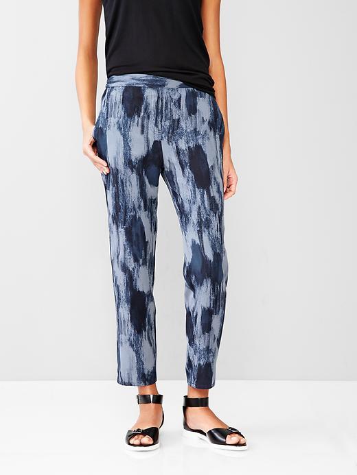 Gap Women Printed Tencel Jogger Pants - Navy Print