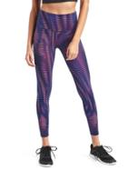 Gap Women Gfast Print High Rise Leggings - Moire Shine Pink