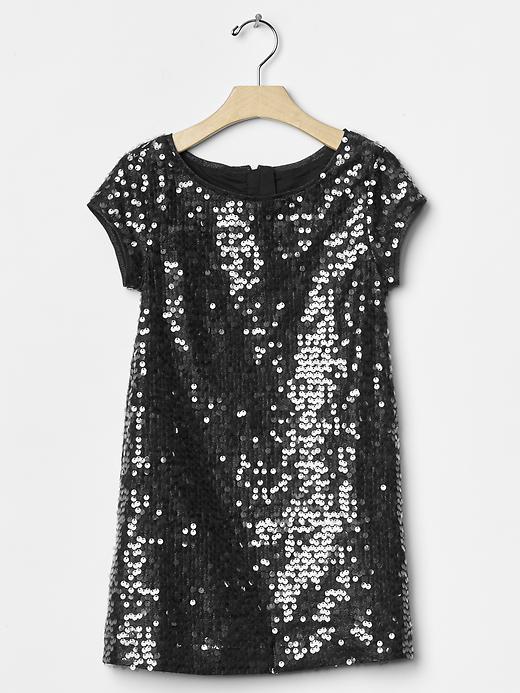 Gap Sequin Shift Dress - True Black