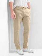 Gap Men Vintage Wash Slim Fit Khakis Stretch - Iconic Khaki