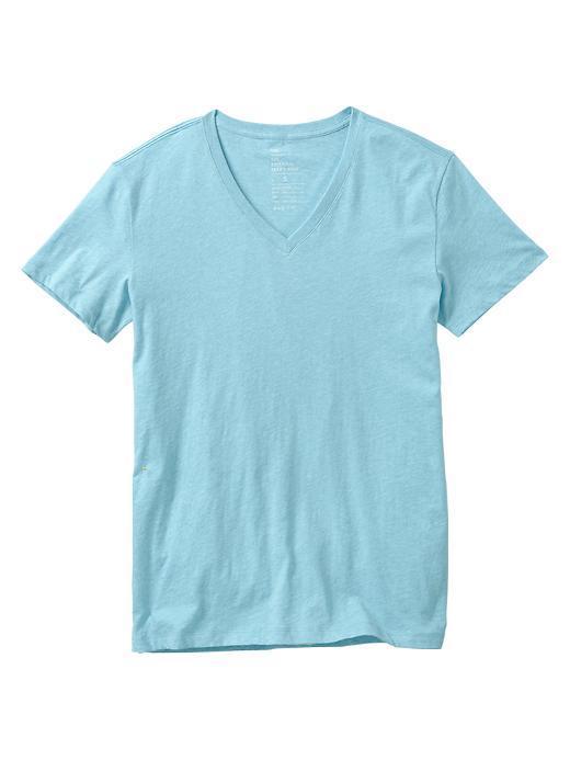 Gap Deep V Neck T - Aqua Heather B8910