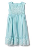 Gap Eyelet Empire Dress - Mint Green