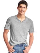 Gap Men Notch Crewneck Tee - New Heather Grey