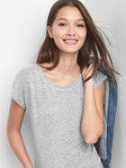 Gap Women Softspun Tie Back Top - New Heather Grey