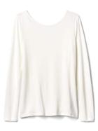 Gap Women Softspun Knit Cross Back Top - New Off White