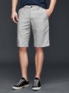 Gap Men Linen Cotton Everyday Shorts 12 - Light Grey