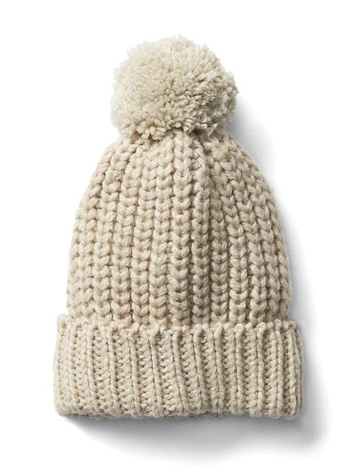 Gap Women Ribbed Knit Beanie - Oatmeal Heather