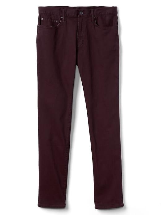 Gap Men Twill Slim Fit Pants Stretch - Pinot Noir