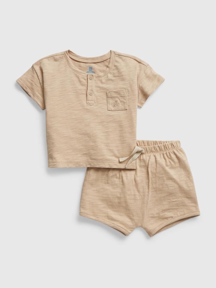 Baby 100% Organic Cotton Two-piece Outfit Set