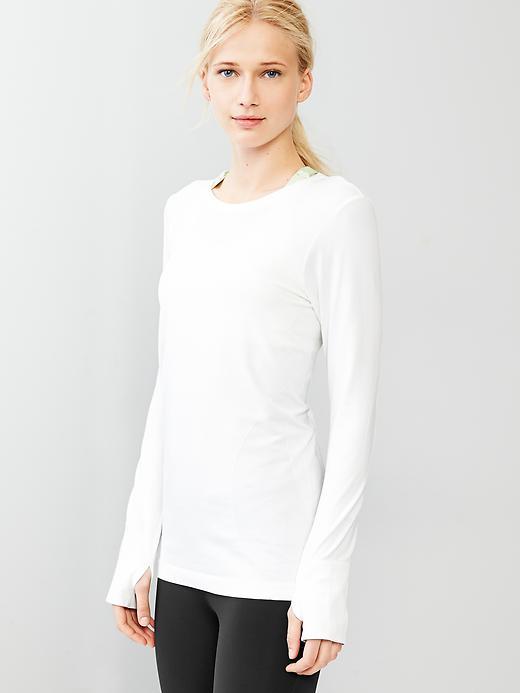 Gap Women Gapfit Motion Long Sleeve T - White