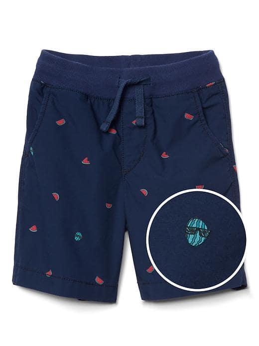 Gap Women Print Pull On Shorts - Pangea Blue