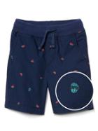 Gap Women Print Pull On Shorts - Pangea Blue