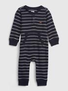 Baby Waffle-knit Henley One-piece