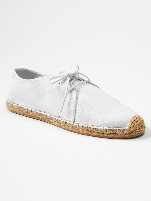 Gap Women Lace Up Espadrilles - Optic White