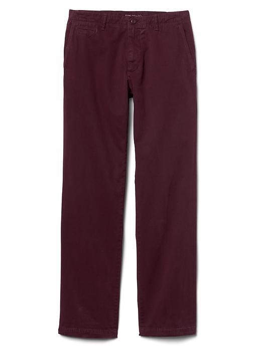 Gap Men Vintage Washed Straight Fit Khakis - Burgundy