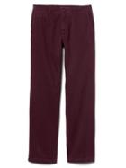 Gap Men Vintage Washed Straight Fit Khakis - Burgundy