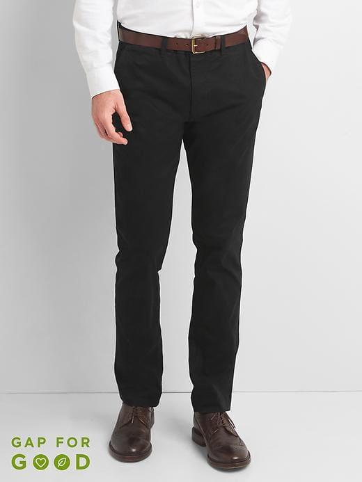 Gap Classic Stretch Slim Fit Khakis - True Black