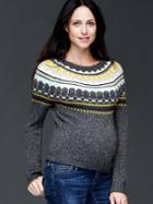 Gap Fair Isle Sweater - Light Gray Heather