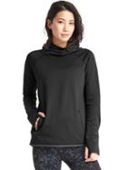 Gap Women Brushed Fleece Pullover Hoodie - True Black