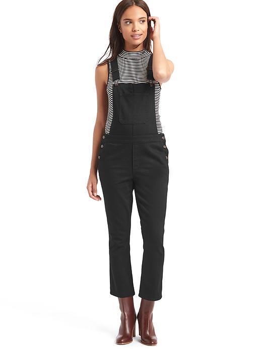 Gap Women 1969 Crop Kick Overalls - Black