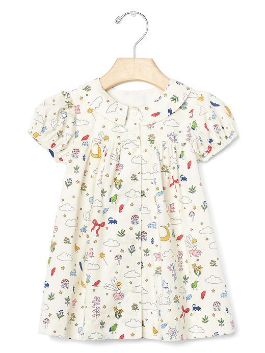 Gap Darling Nursery Collar Dress - Ivory Frost