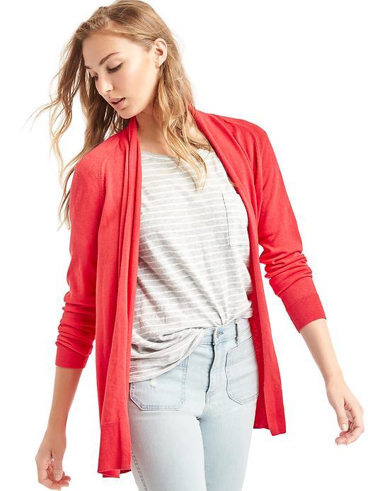 Gap Women Easy Open Front Cardigan - Rose Bush
